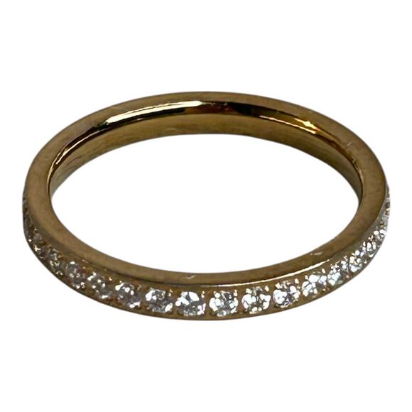 Titanium CZ Eternity Band Ring Size 6 - Picture 2 of 7